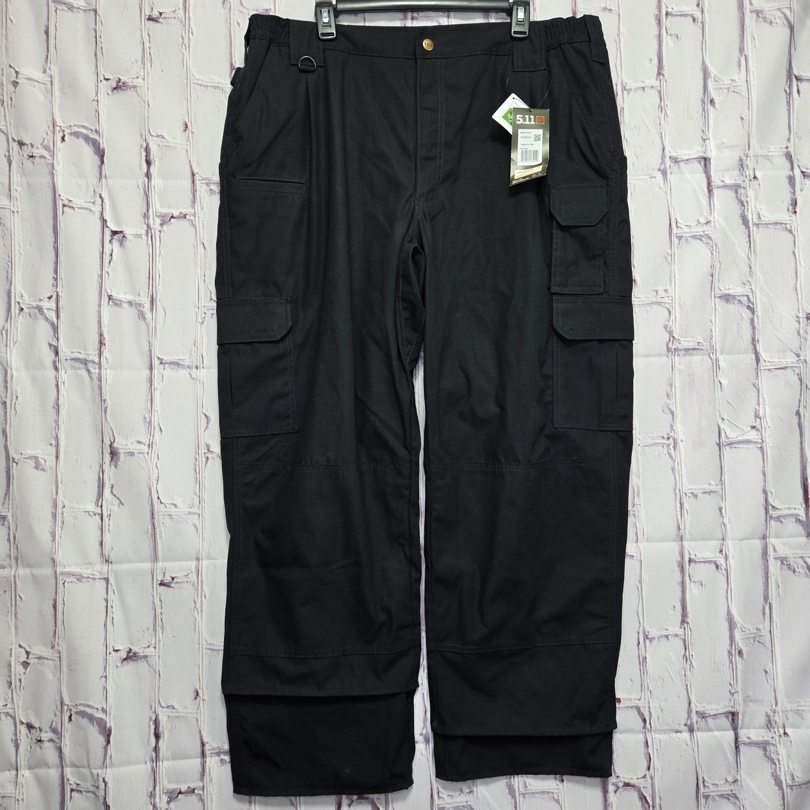 5.11 Tactical Men 42×36 Black Taclite Pro Utility Cargo Pant Ripstop Teflon NWT