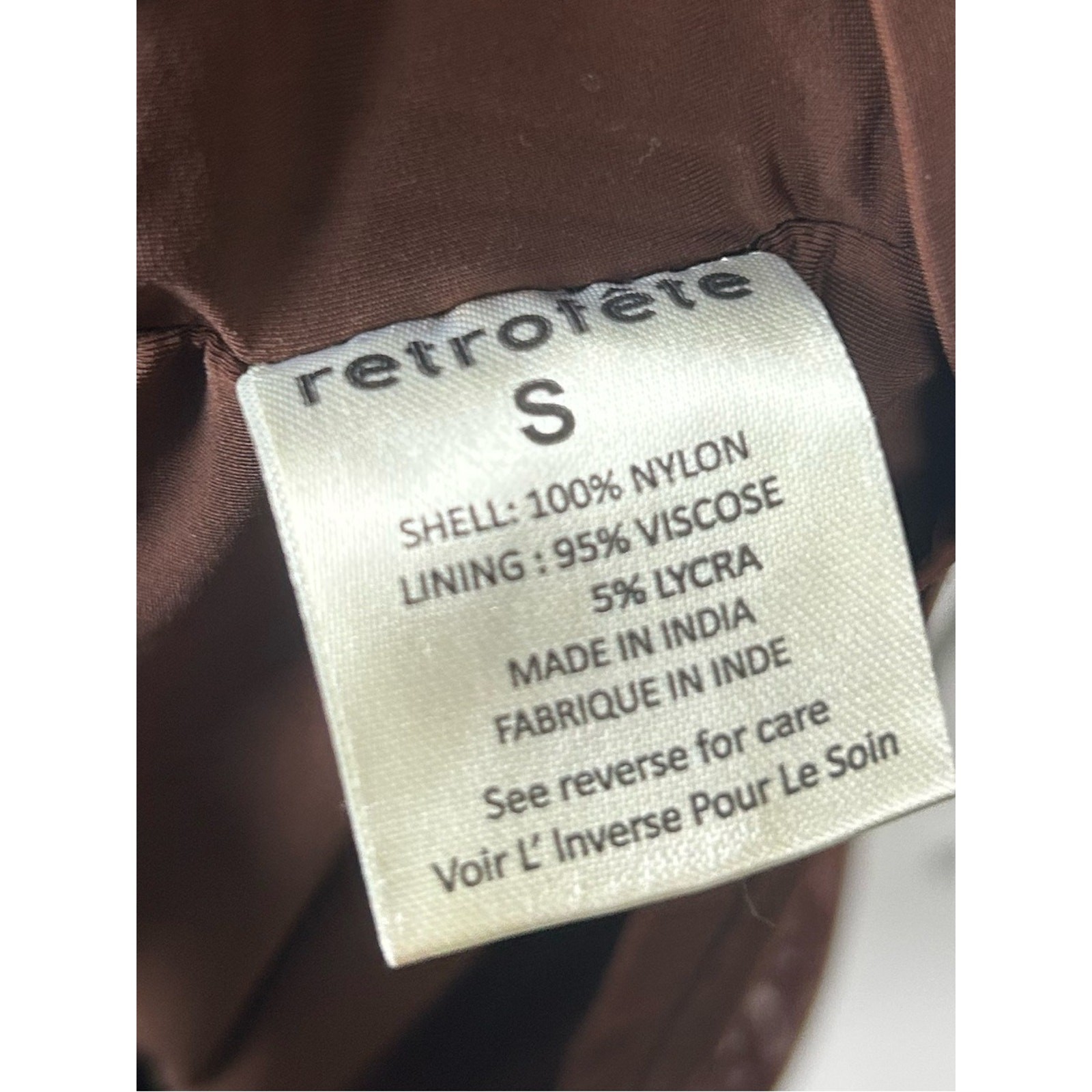 Retrofete Dionne Brown Sequin Bodycon Mini Dress Size Small NWT