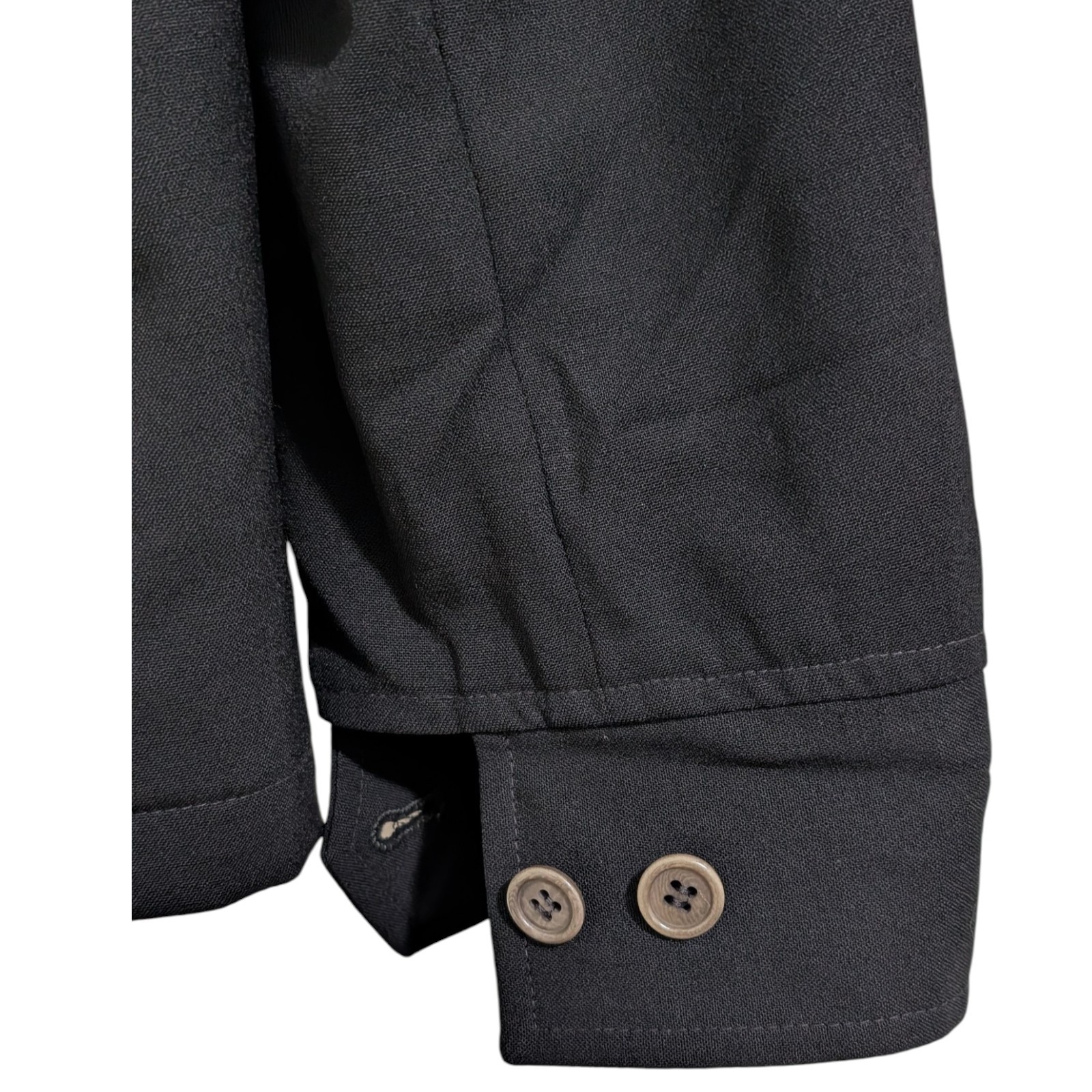 TSE Men’s Black Minimalist Full-Zip Harrington Jacket Medium