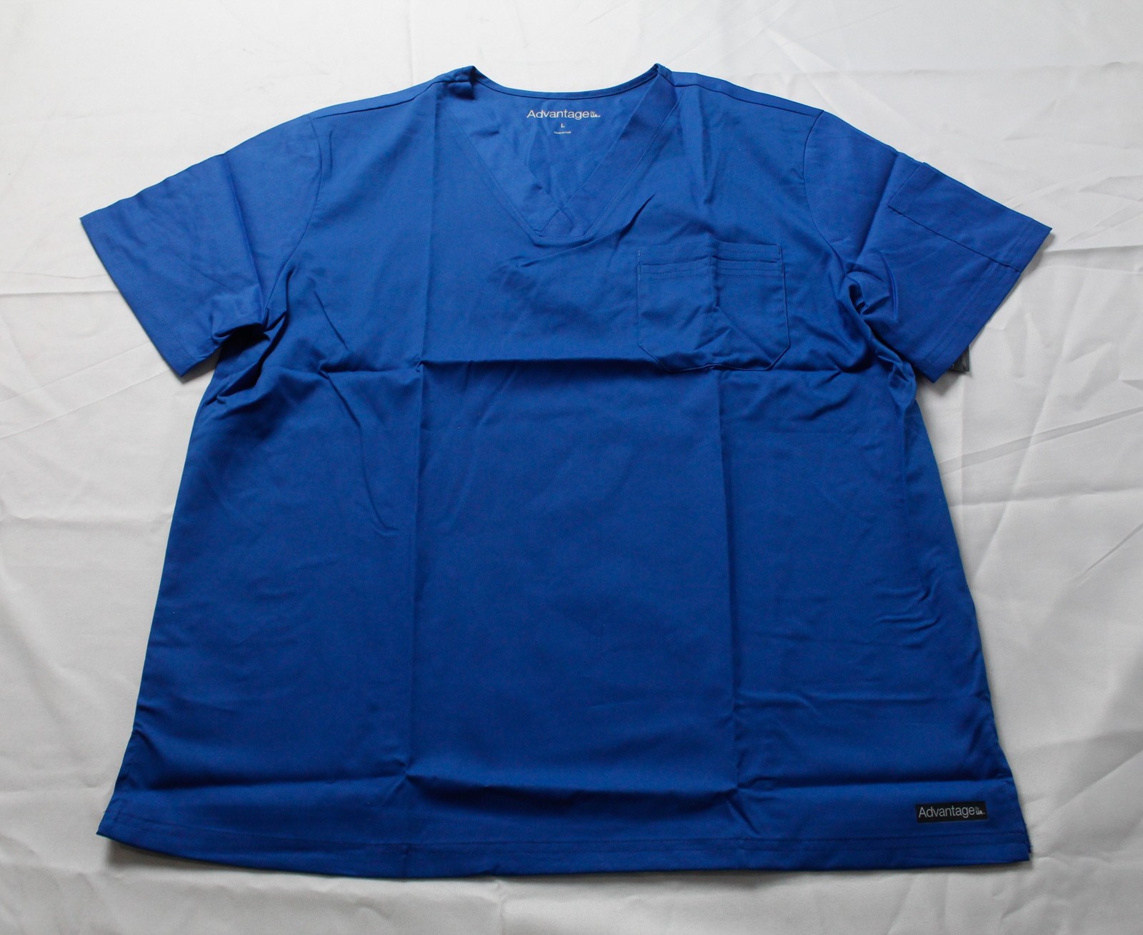 Advantage by UA Men’s Stretch 4-Pocket V-Neck Scrub Top MS7 Royal Large NWT