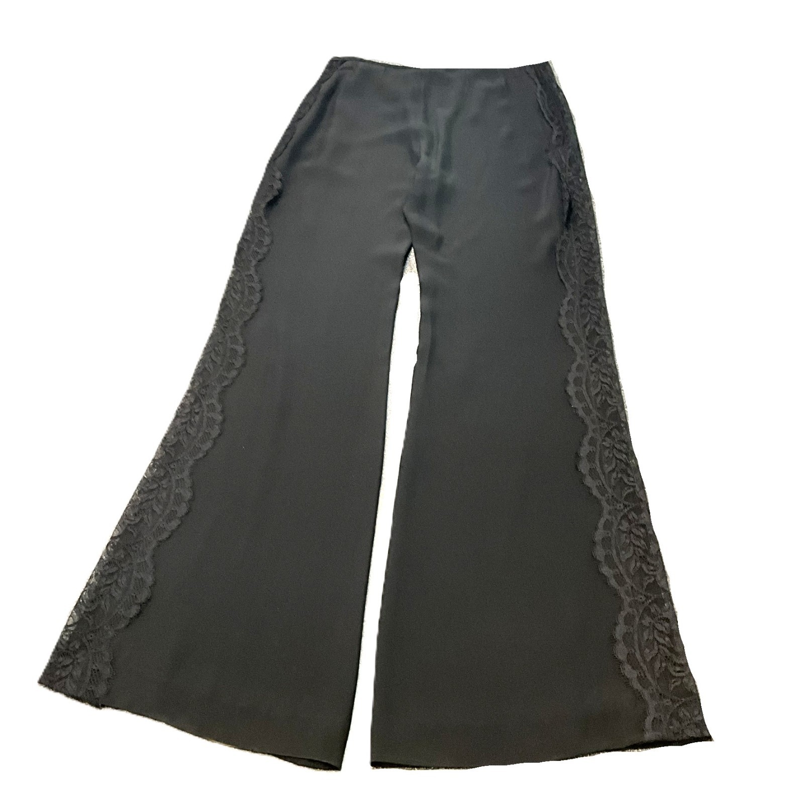 Vintage GUCCI Lace Panel Flared PantsBlack Size IT38 Italy