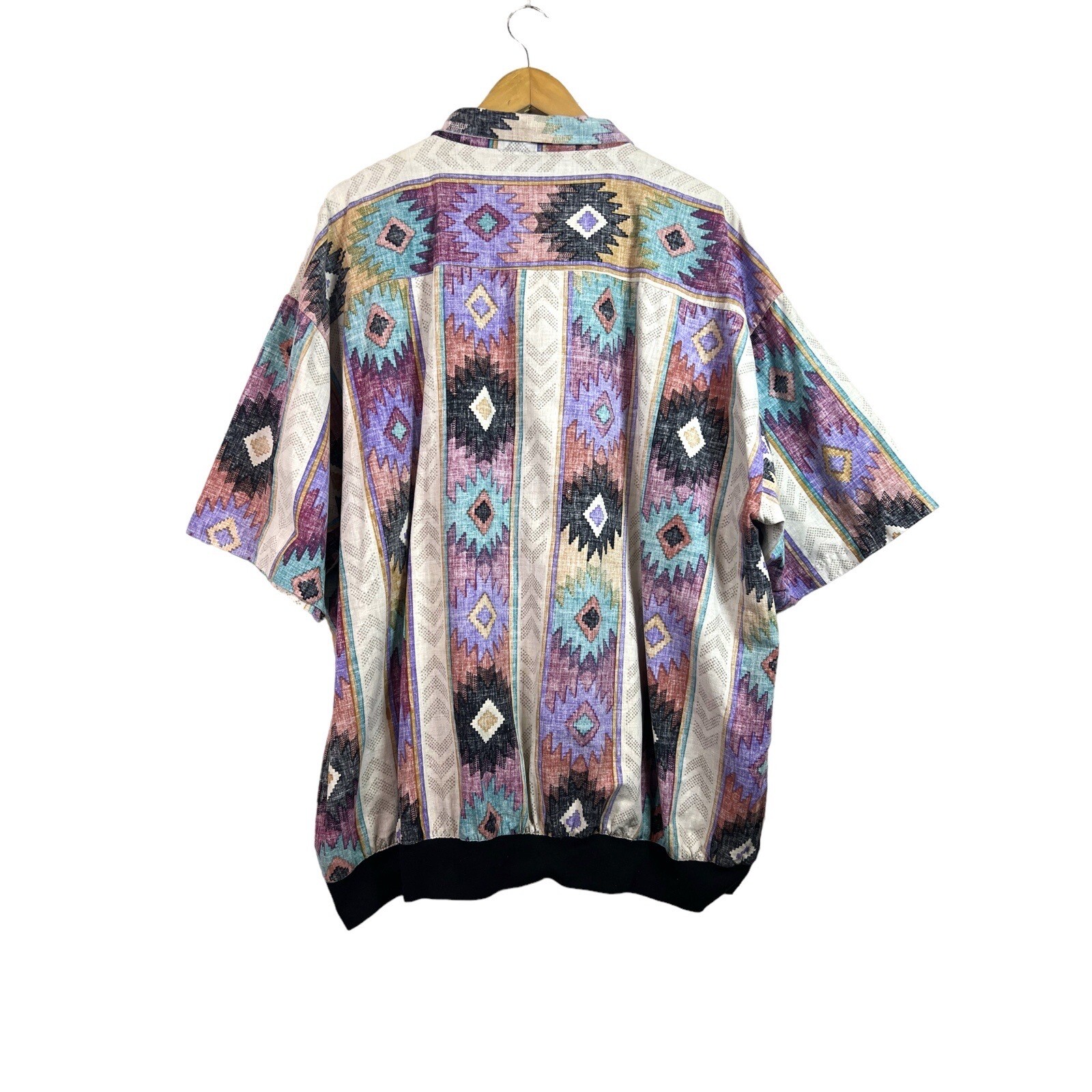 Vintage The Design Crew Multicolord Southwestern Western Short Sleeve Size 2XB