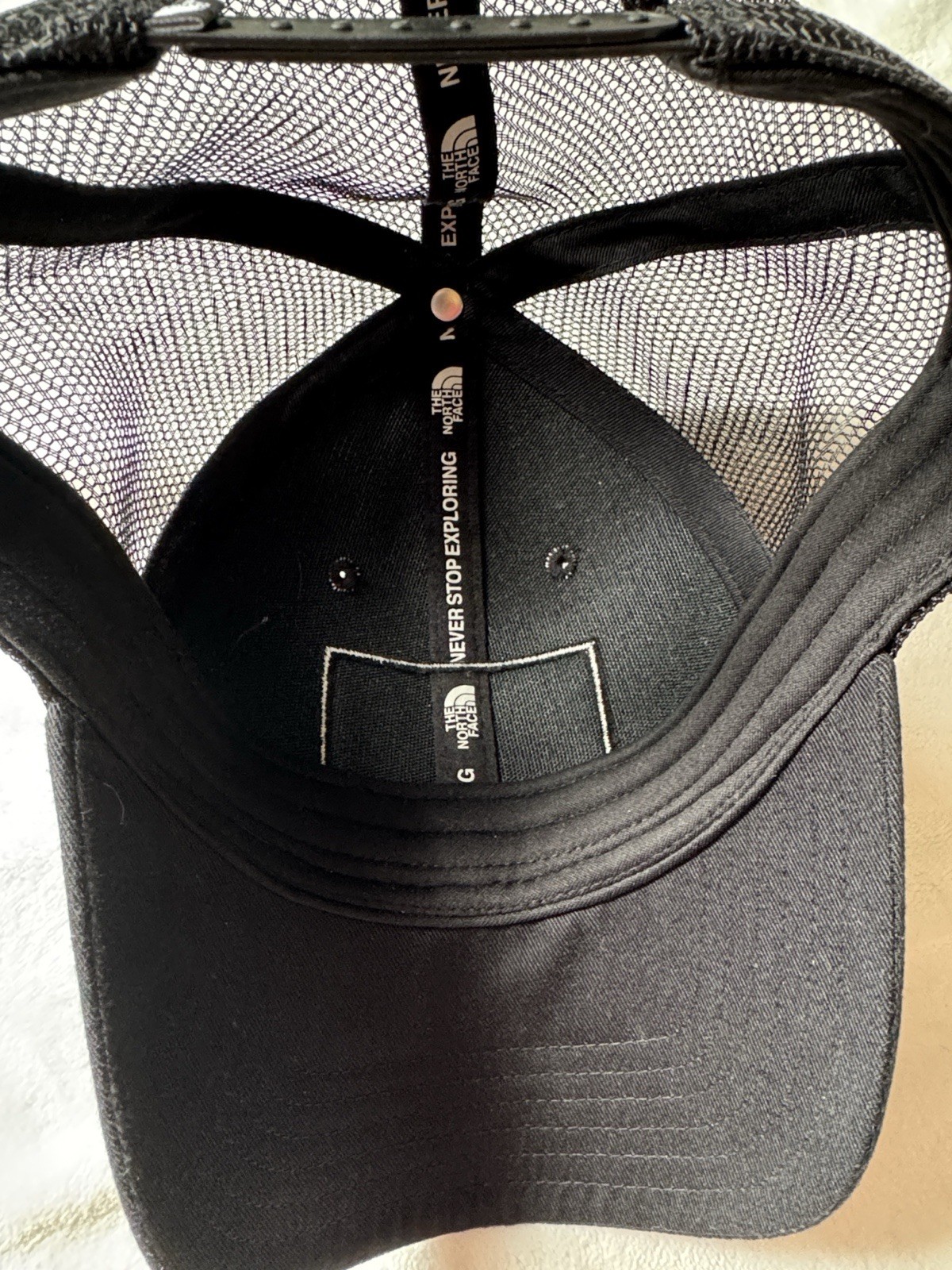 The North Face Black Trucker Hat Mesh Back Adjustable Solid One Size Men