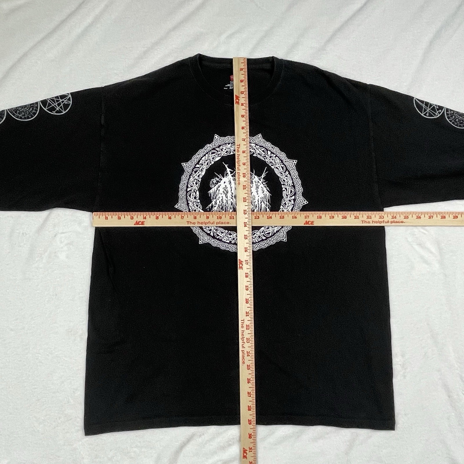 Absu Tour Shirt Mens XL Vintage Y2K Long sleeve Black Metal band Tee 2009 2000s