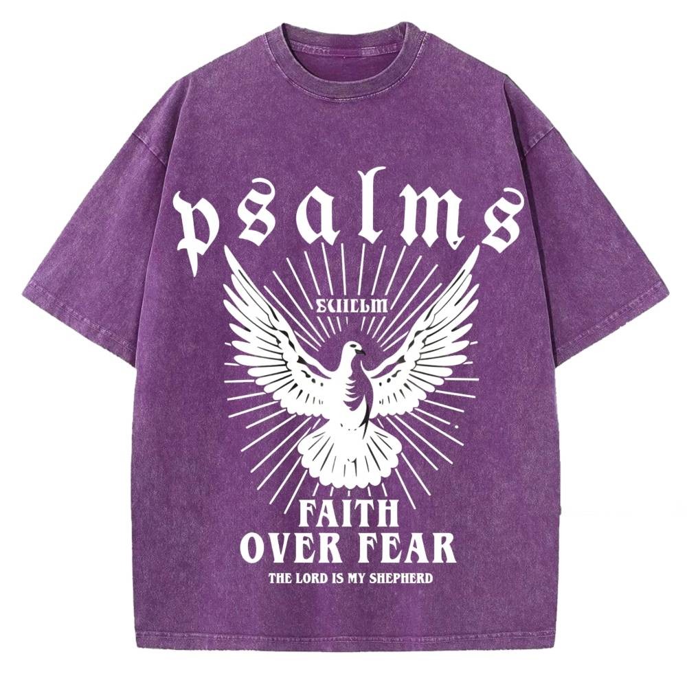 100% Cotton Oversized T-Shirt, Psalms Dove Vintage Streetwear Unisex Tee