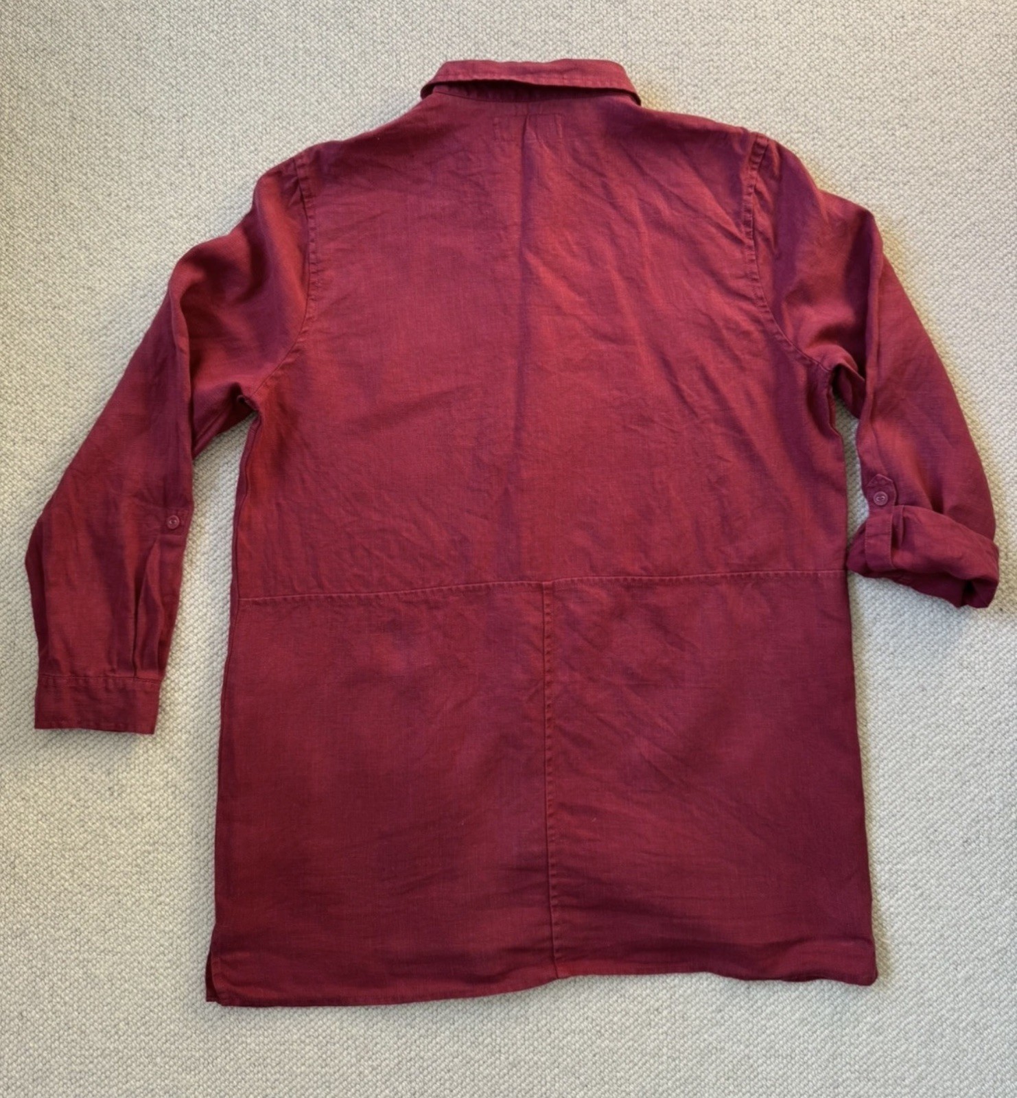 Seasalt Cornwall Arbour Oversized Long Length Linen Shirt Tunic UK 14