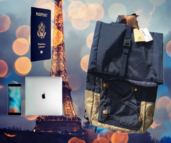LOT of 3 Backpack BLUE Multifunction Travel Handbag Crossbody Bag 25L Business