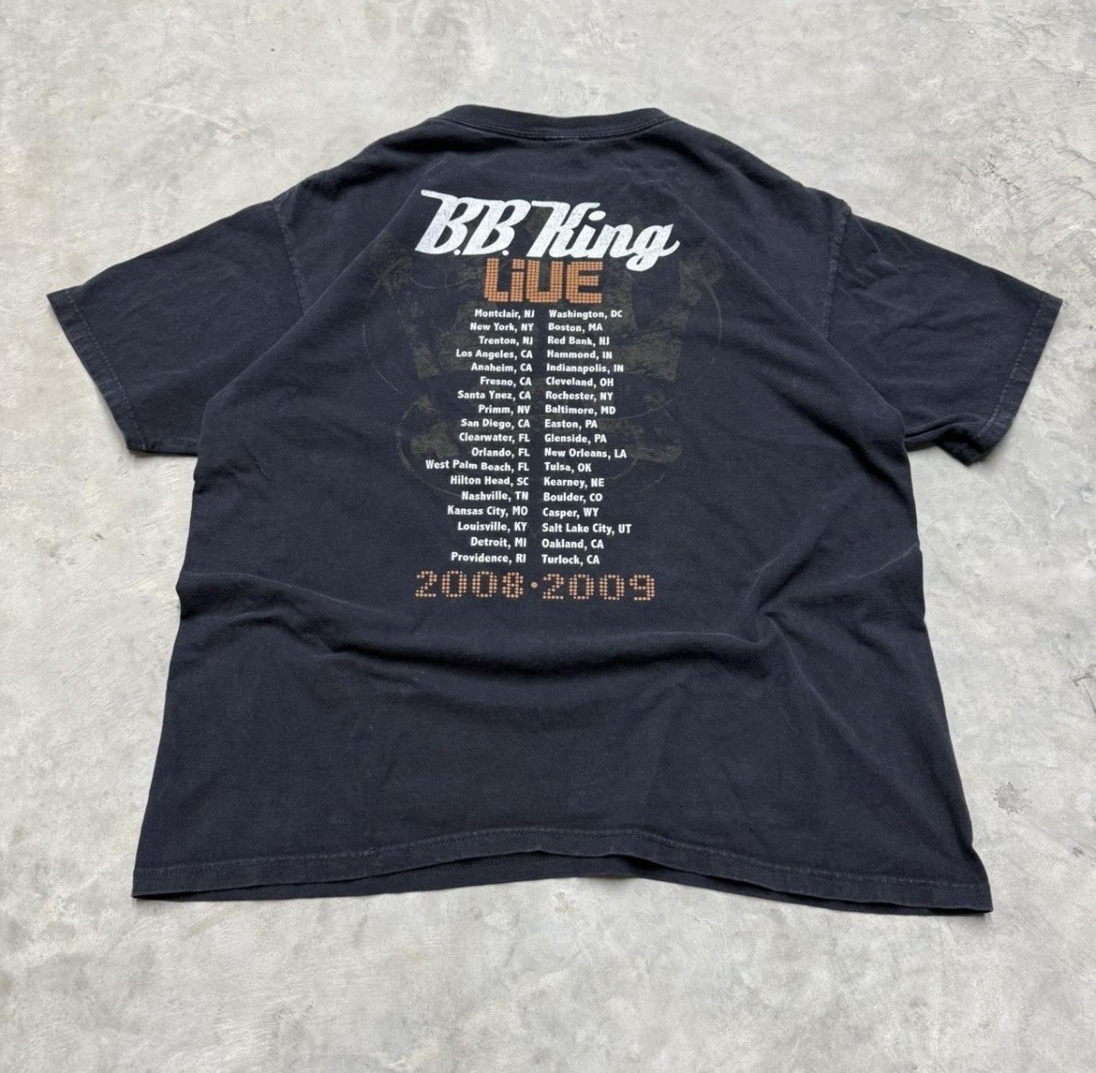 2000s 2009-2010 B.B. King Tour Shirt Size Xl Music Concert Band Tee Y2K Vintage