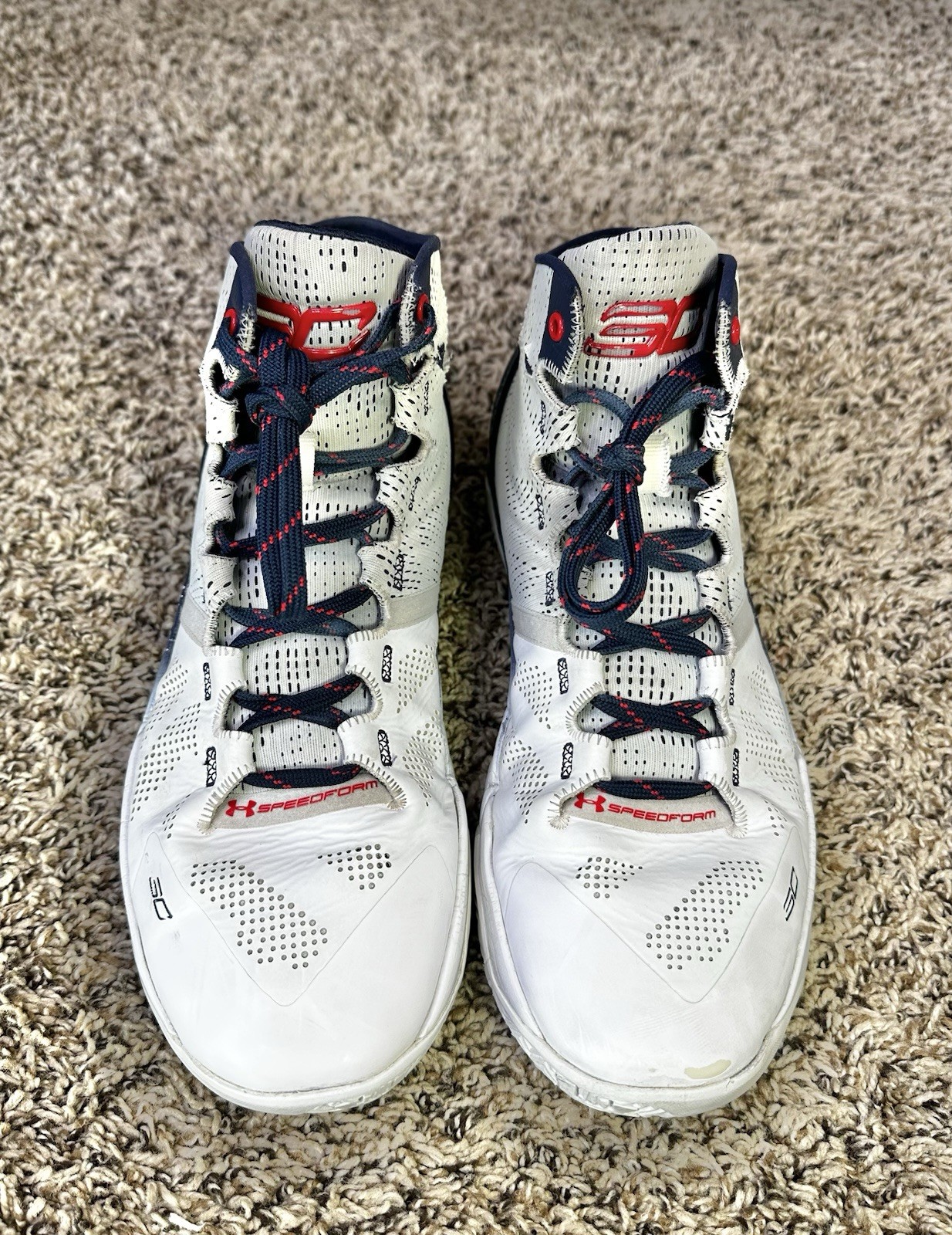Under Armour Curry 2 USA Olympic Basketball White 1259007-105 Men’s Size 8.5