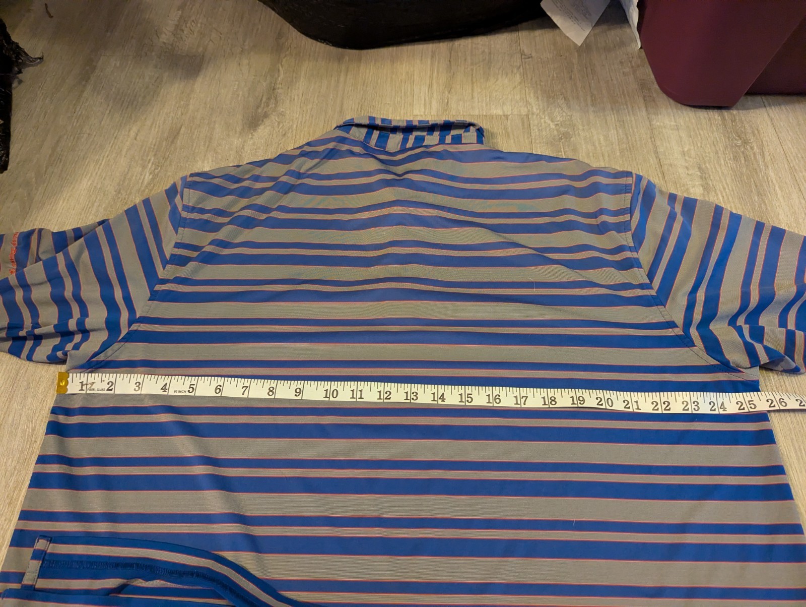 Peter Millar Summer Comfort Performance Golf Polo Shirt Striped Mens XL