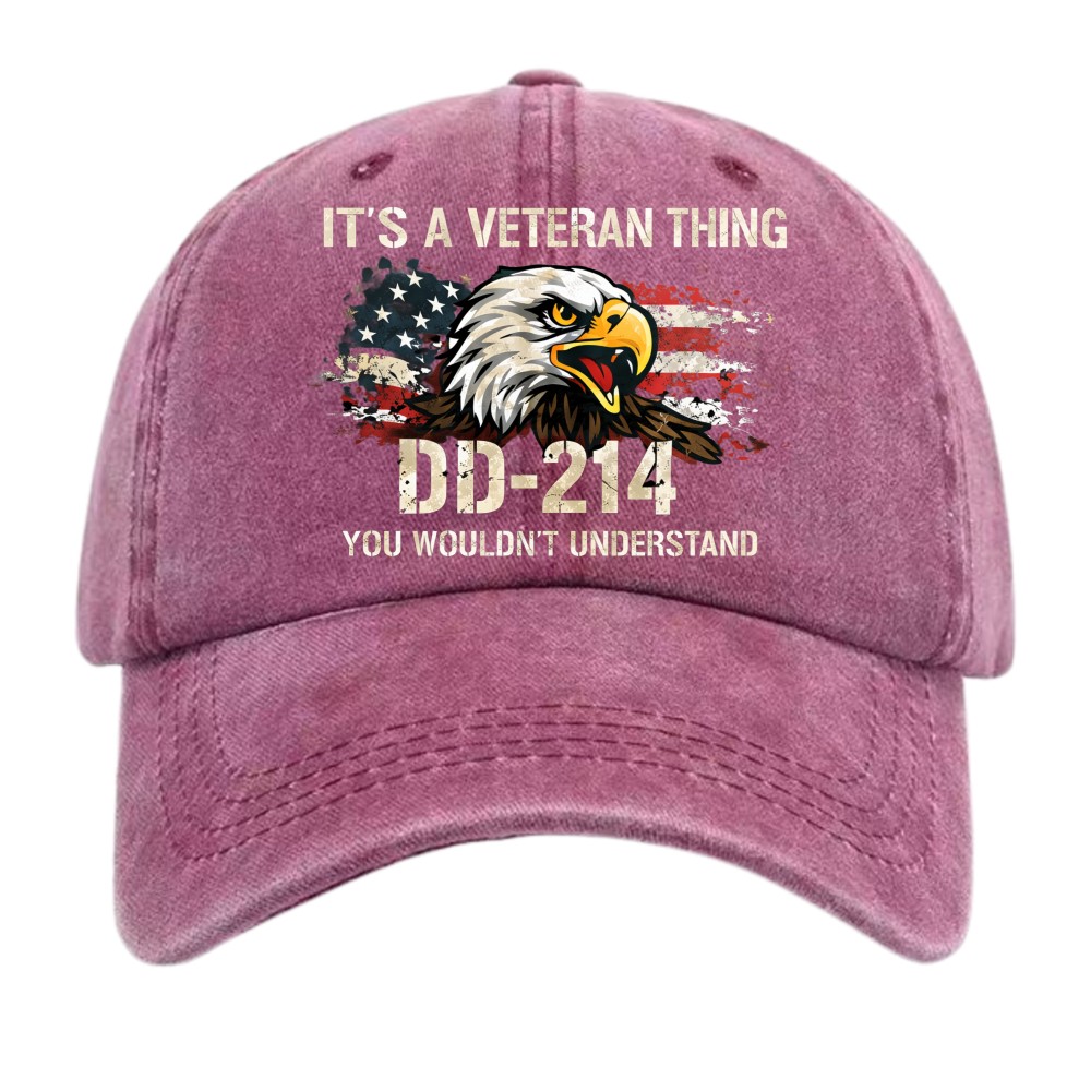 Unisex It’s A Veteran Thing DD-214 Graphic Dad Hat|Military Reunion & Casual Cap