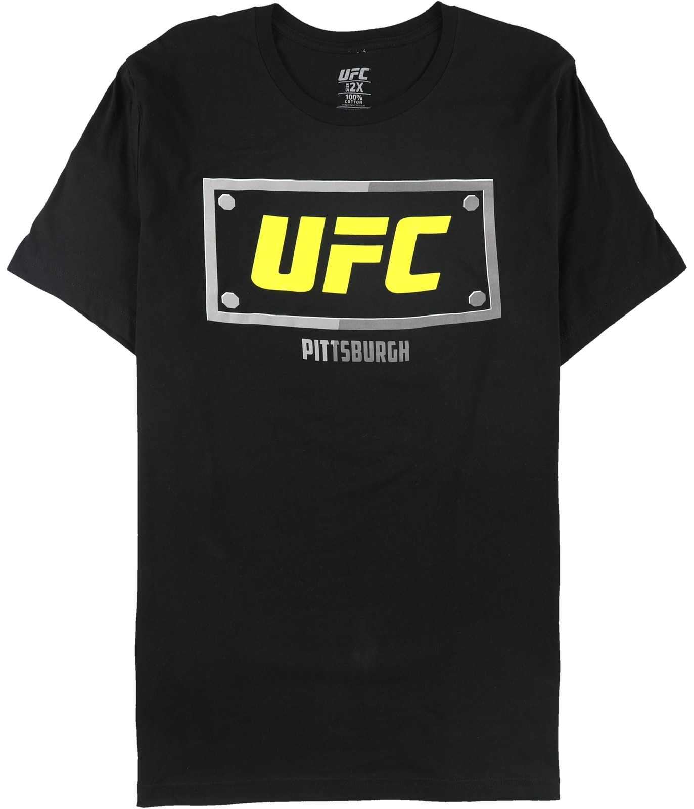 UFC Mens Pittsburgh Steel City Bolt Graphic T-Shirt