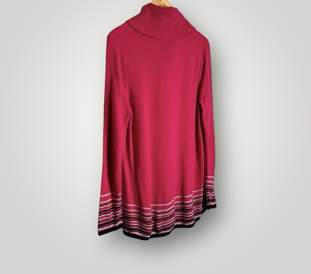 Pendleton 100% Cashmere Sweater Womens Size Large Long Sleeve Soft Solid Striped