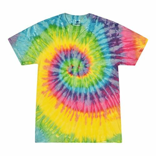 Tie Dye T-Shirts, Adult S M L XL 2XL 3XL, Multi-Color 100% Cotton