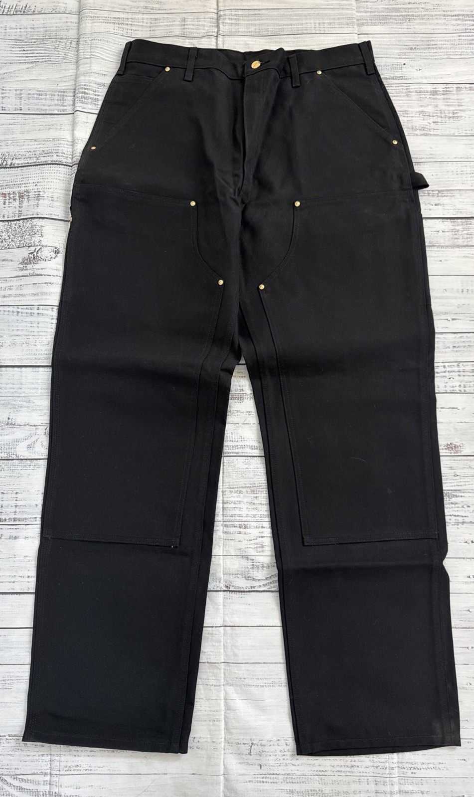 CARHARTT B01-M Men’s 38 x 34 Loose Fit Double Knee Black Duck Utility Work Pants