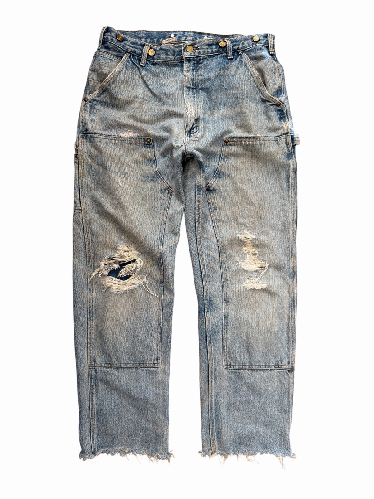 Size 34×29 – Vintage Carhartt Double Knee Jeans Faded Thrashed Dungaree