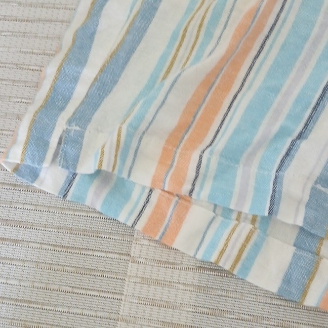 Briggs Women’s Size XL Blue Orange White Stripe&Green Linen Blend Shorts 2 pair