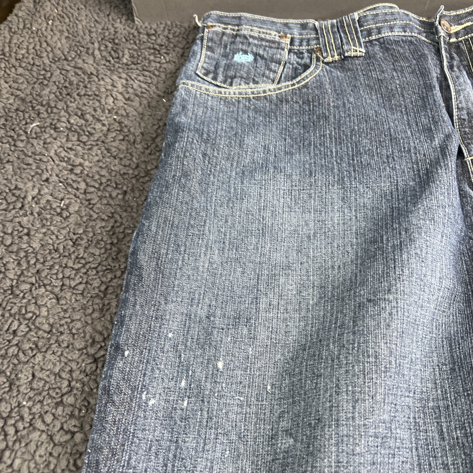VINTAGE Phat Farm Jeans Size 40×33 Baggy Wide Leg 90’s Grunge Y2K Hip Hop Mens