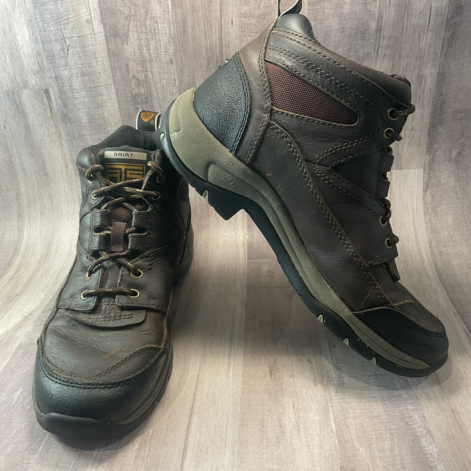 ARIAT Terrain Hiking Boots 10004138 Leather Upper ATS Insole Women’s 8.5 B Brown