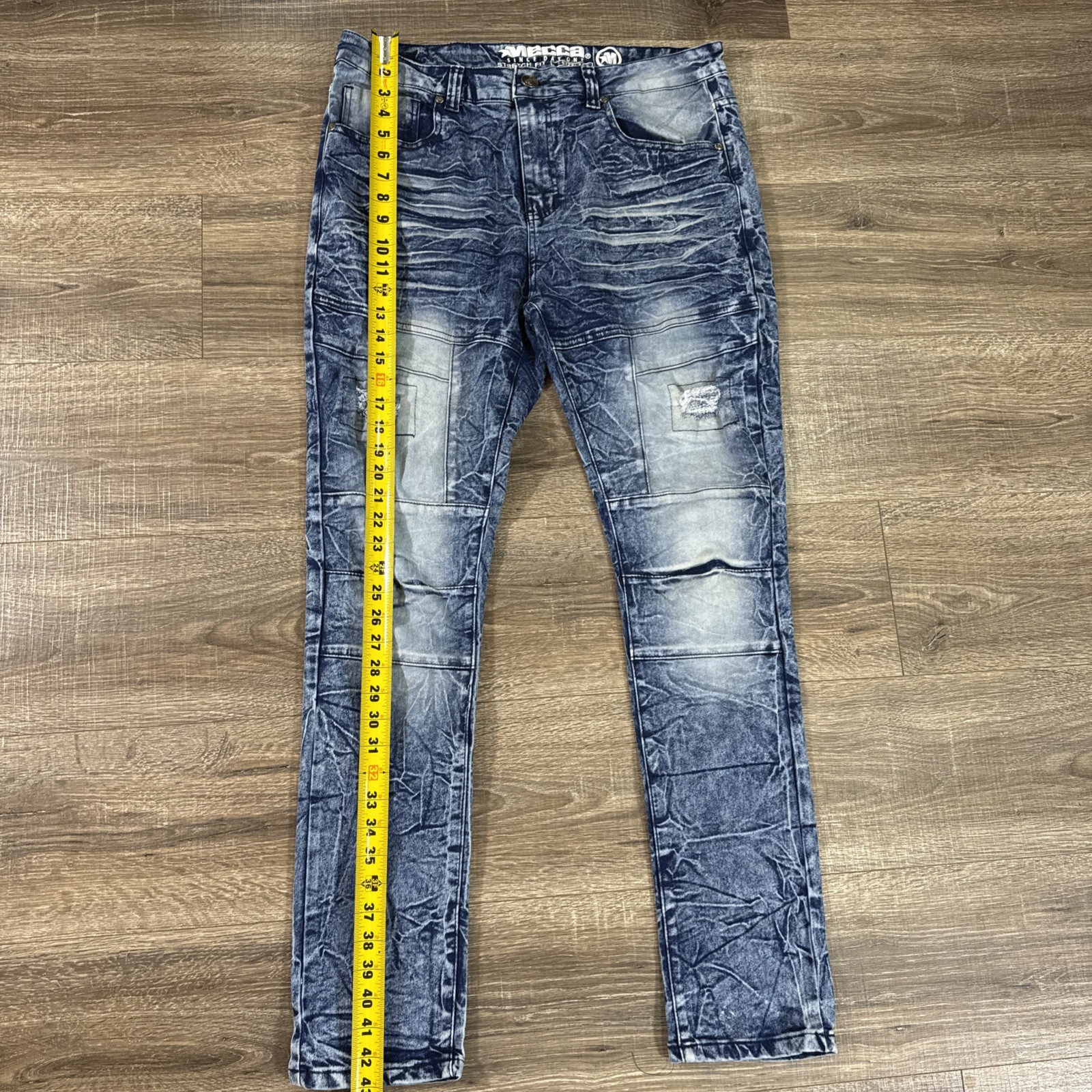 Vintage mecca Mens Jeans 36X32 Denim Hip Hop Streetwear Distress Y2K Grunge 90s