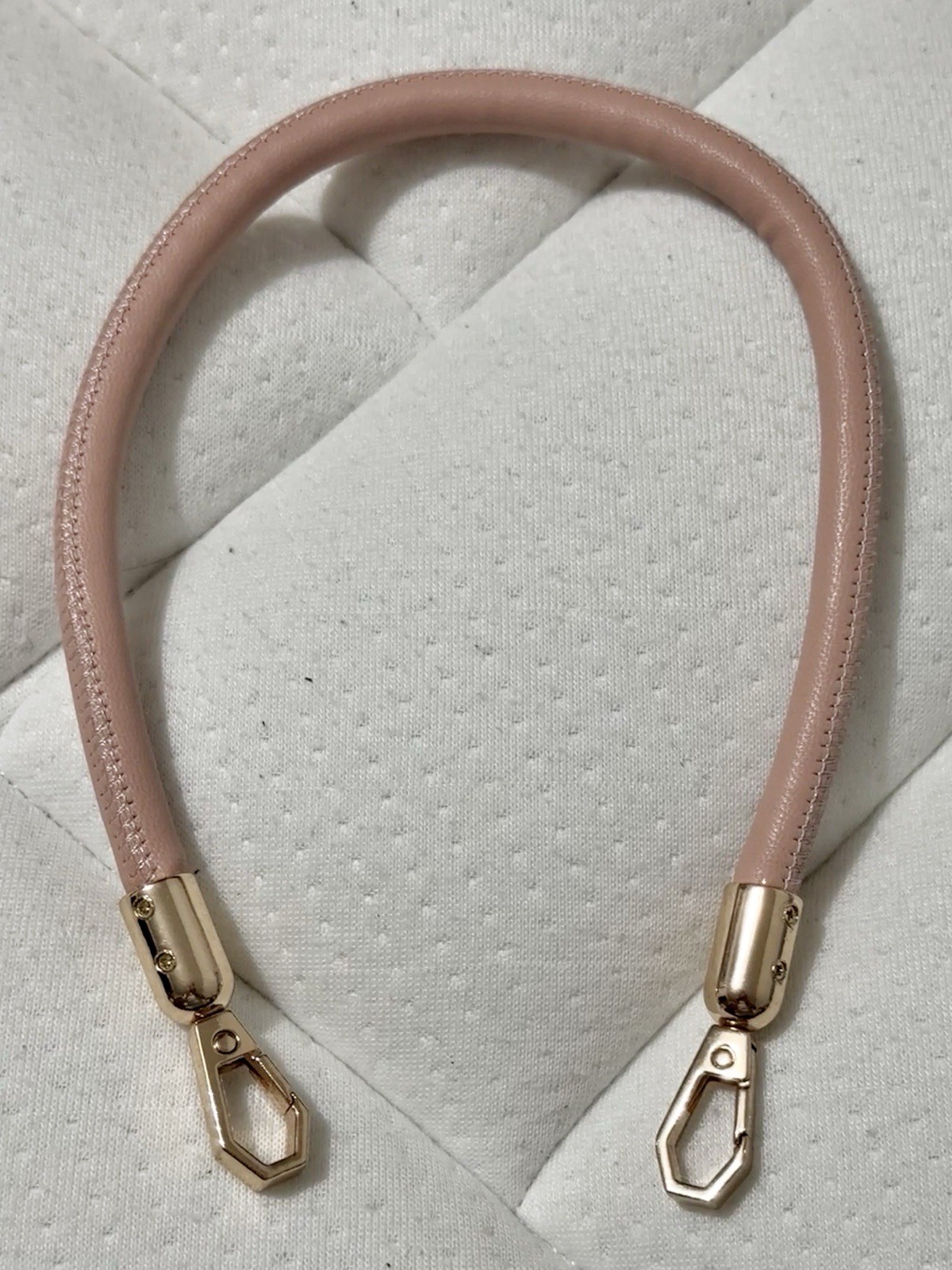 Purse Hand Bag Replacement Short Handle Pink Faux Leather 15.75 inches (40cm)