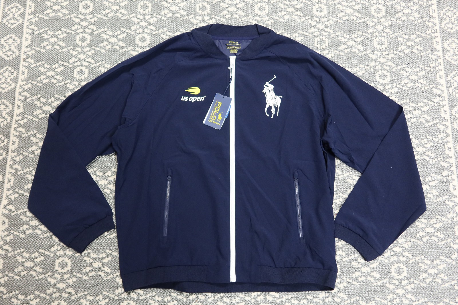 New Polo Ralph Lauren Men’s US Open Linesman Water-Repellent Jacket – XL – Navy