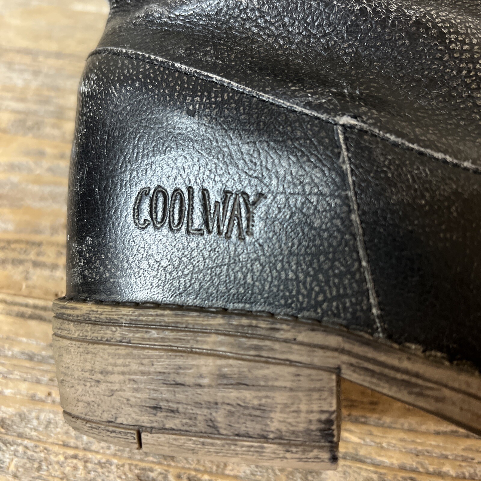 COOL WAY MOROCCO BOOTS DISTRESSED PEWTER LEATHER 39 US 8-8.5
