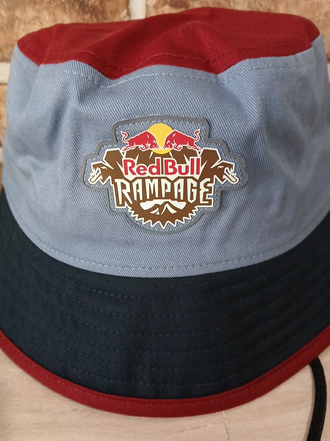 Red Bull Rampage Bucket Hat Adult One Size Blue Red 100% Cotton Beach Biking