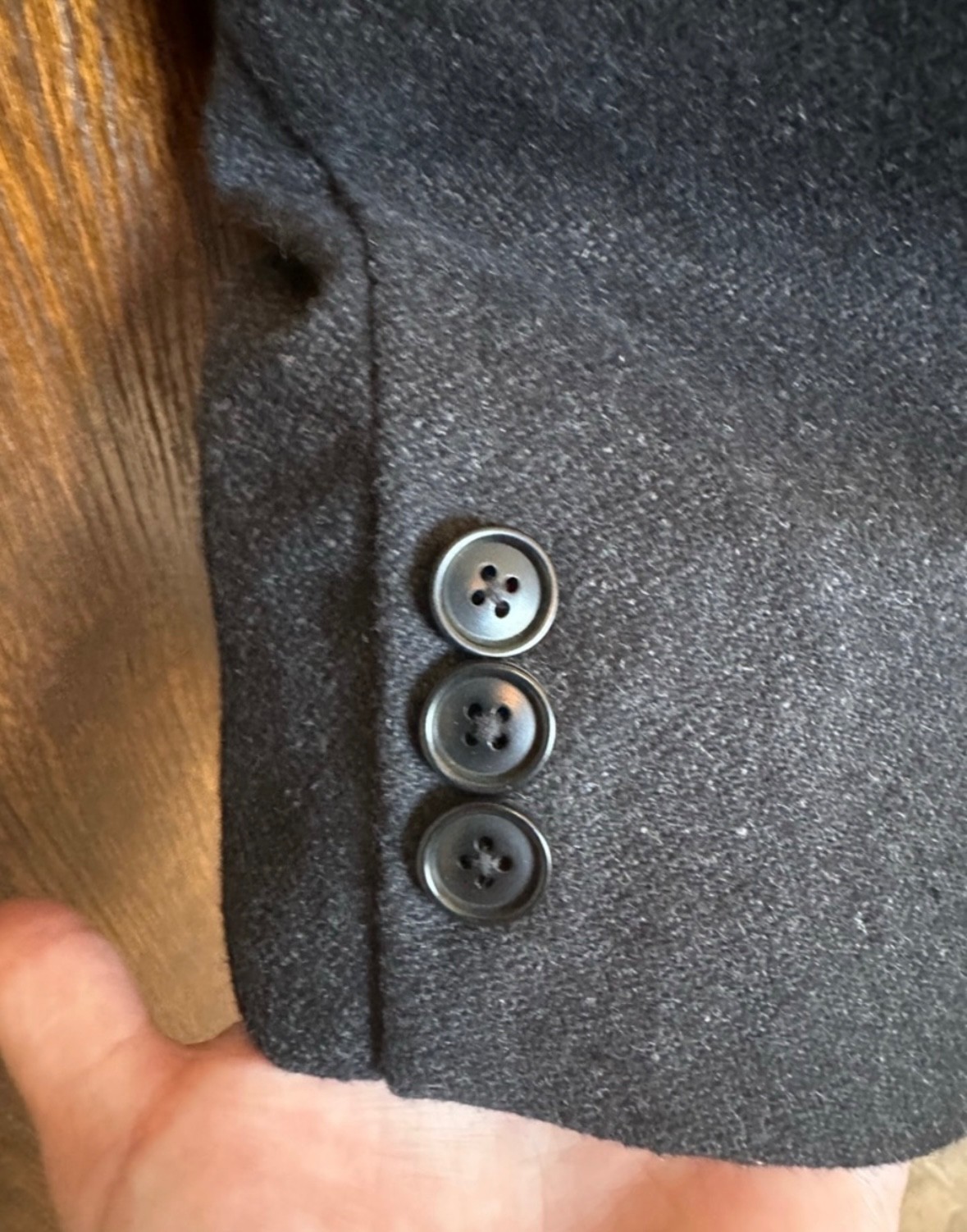 StudioSuits Hand Crafted Men’s Classic Dark Gray Blazer Tailored Wool Blend 44