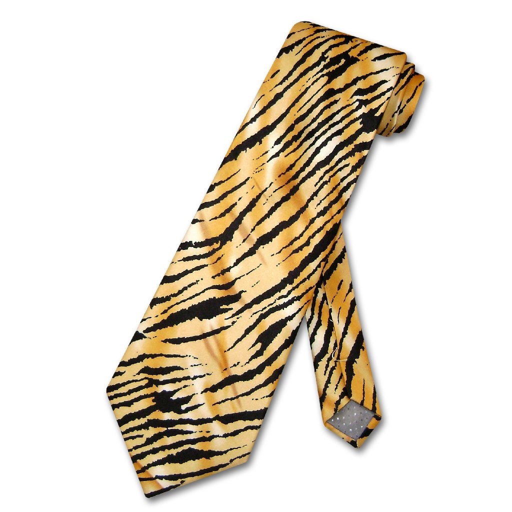 TIGER Animal Skin Print Design 100% SILK Neck Tie Mens NeckTie