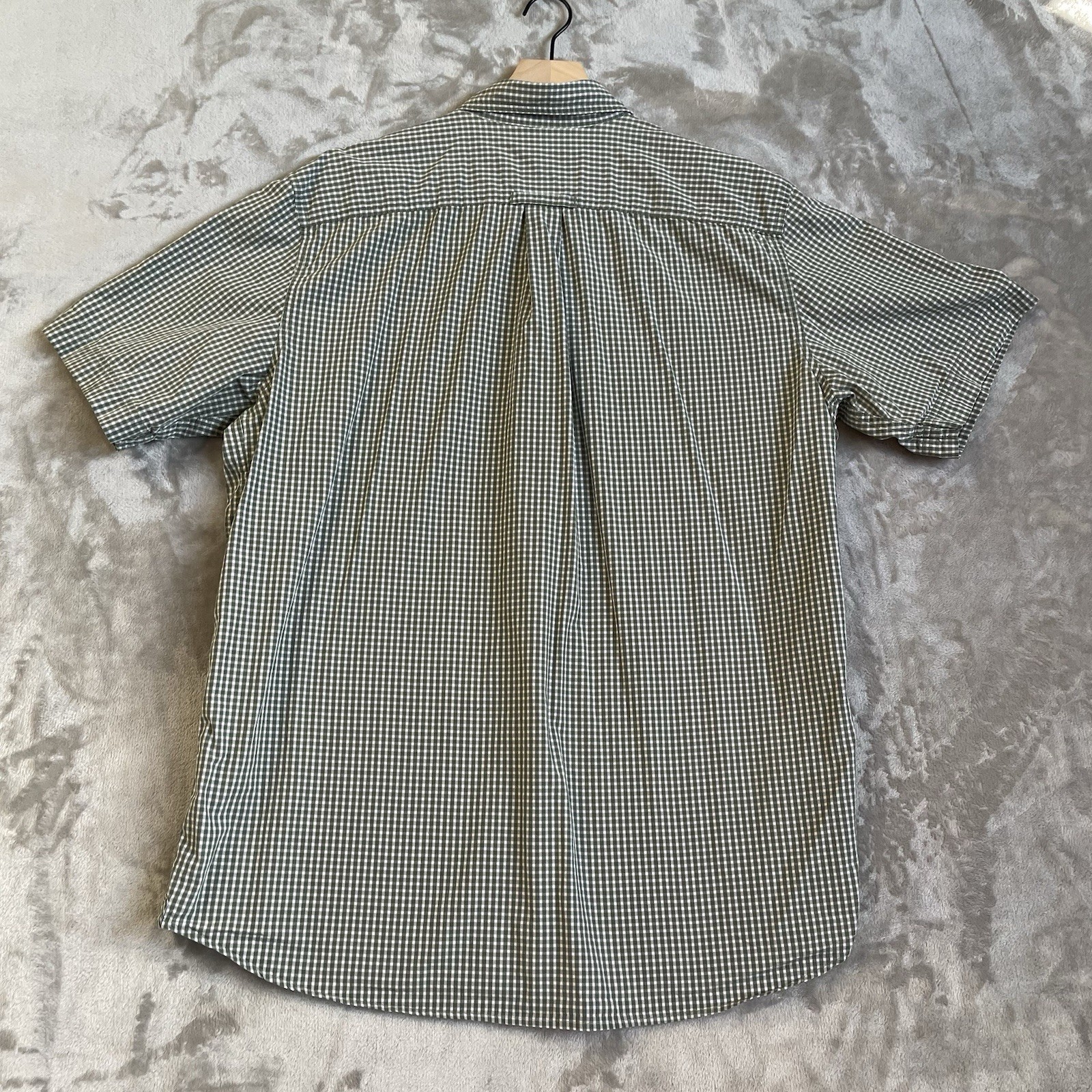 Eddie Bauer Men’s Short Sleeve Button Down Shirt, Green Size XL TALL