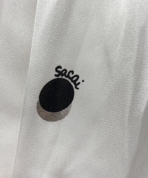 Sacai White Cotton & Polyester Docking Cut & Sew Blouse M Style Casual