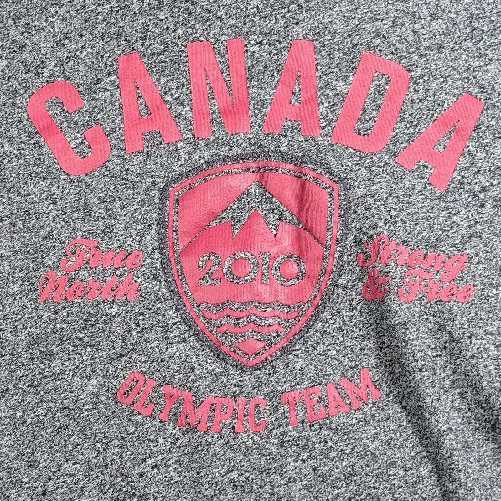 Team Canada 2010 Vancouver Olympics Shirt Heather Gray Men Size Medium Sport
