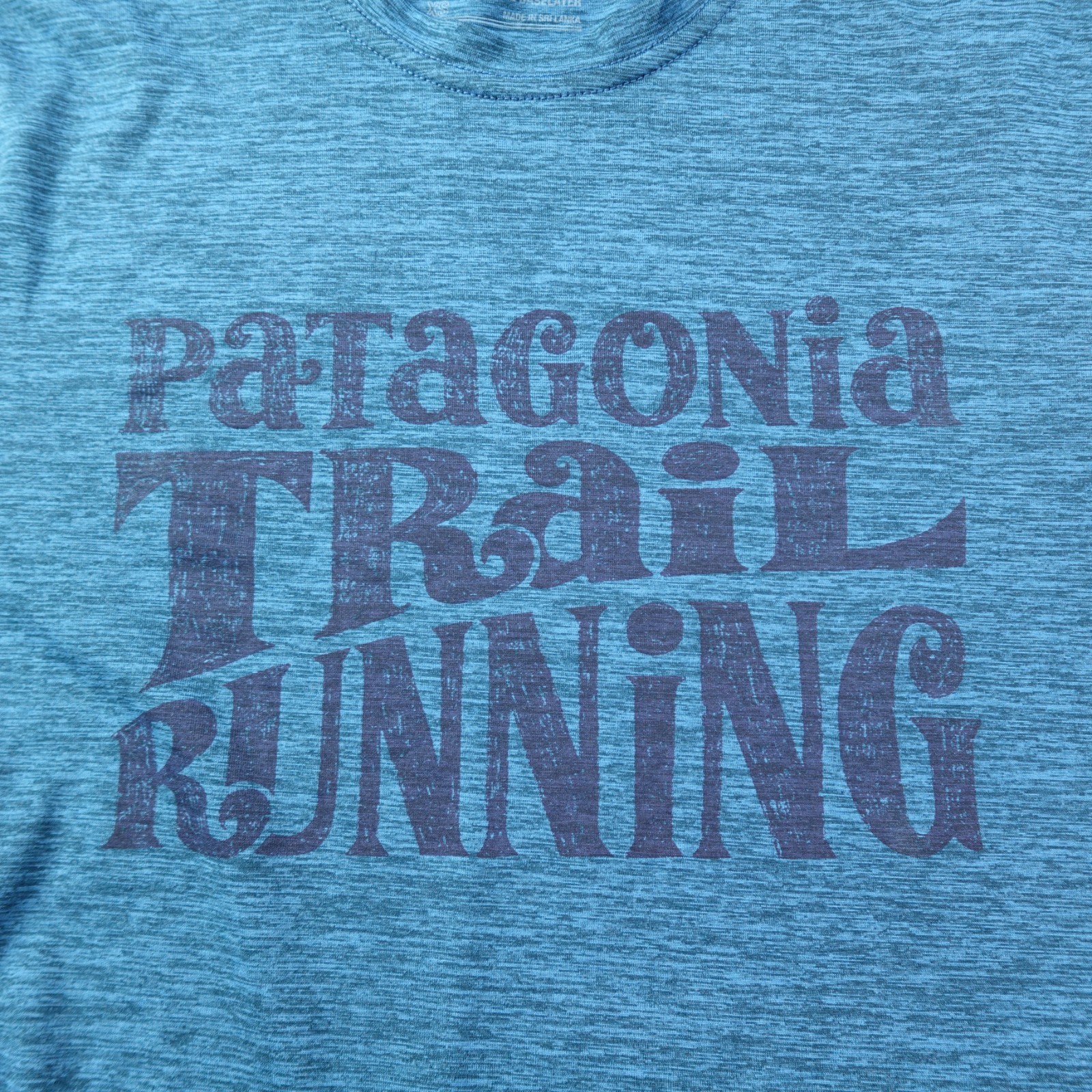Patagonia Capilene Cool Daily Shirt Mens XS Blue Trail Running Graphic Tee UPF