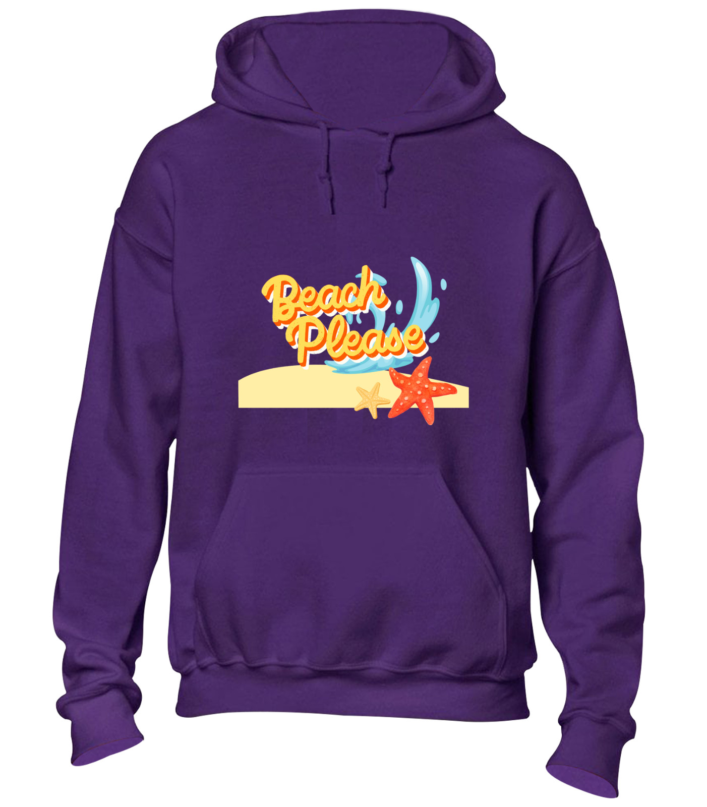 BEACH PLEASE HOODY HOODIE COOL SUMMER HOLIDAY CLOTHING CASUAL FASHION TOP