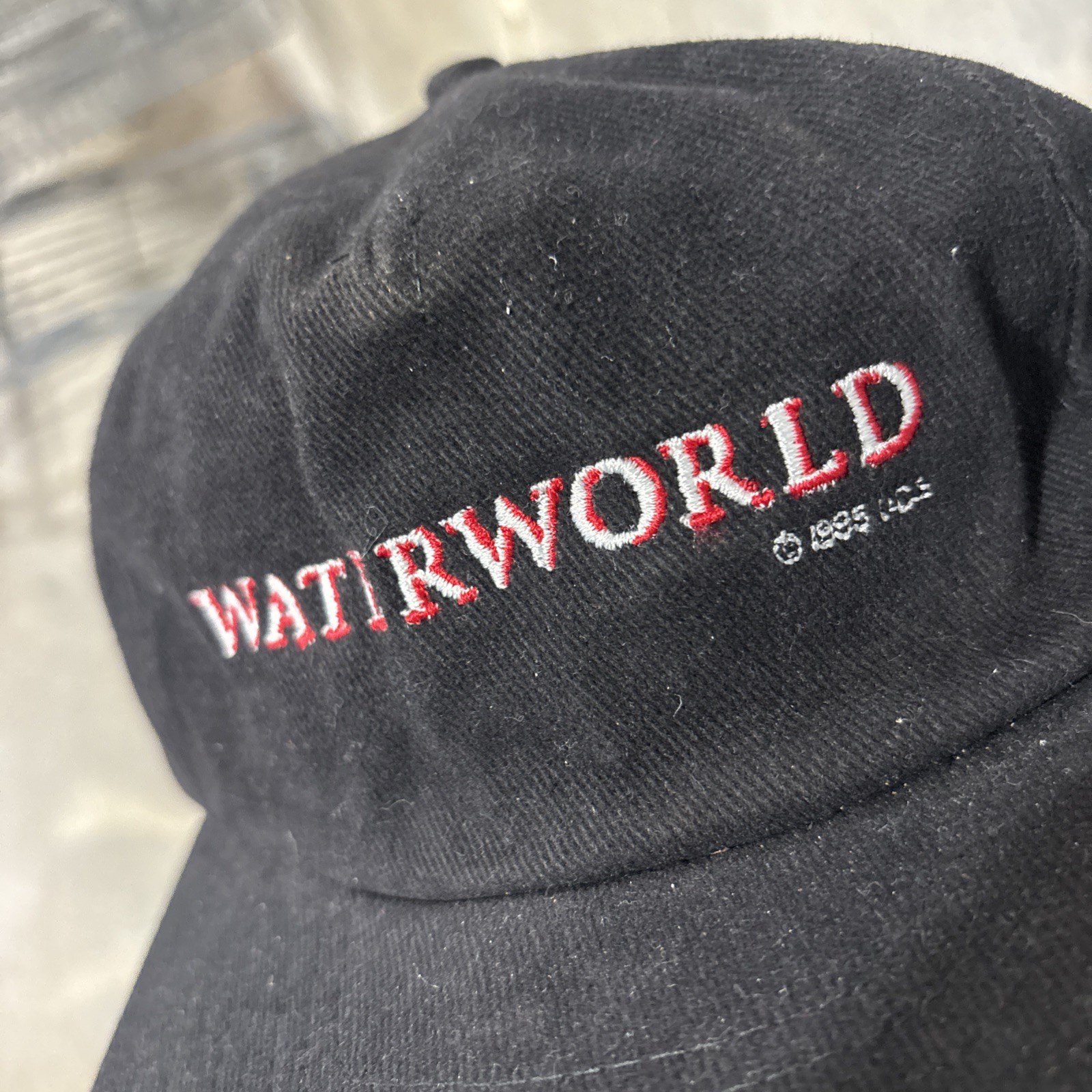 Vintage 1995 Waterworld Movie Embroidered Logo Snapback Hat Cap Headgear