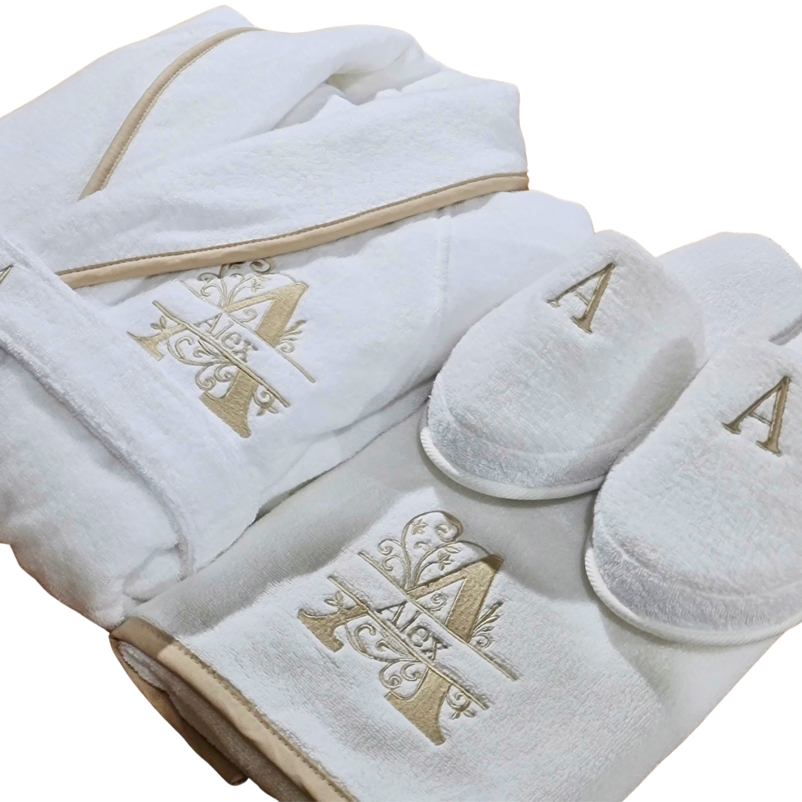 Personalized Couples Bathrobe His and Hers Matching Wedding Gift Turkish Cotton