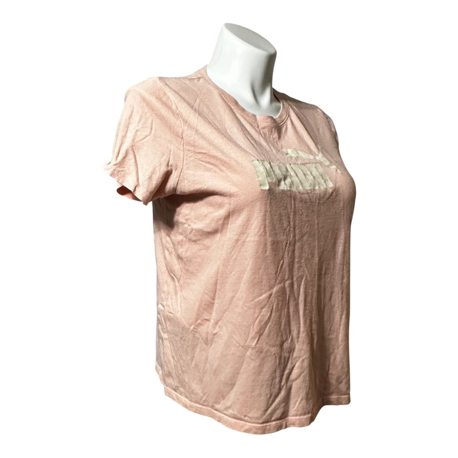 Puma Women’s XL Tee Shirt Pink Short Sleeve Trendy Stylish Top Athletic