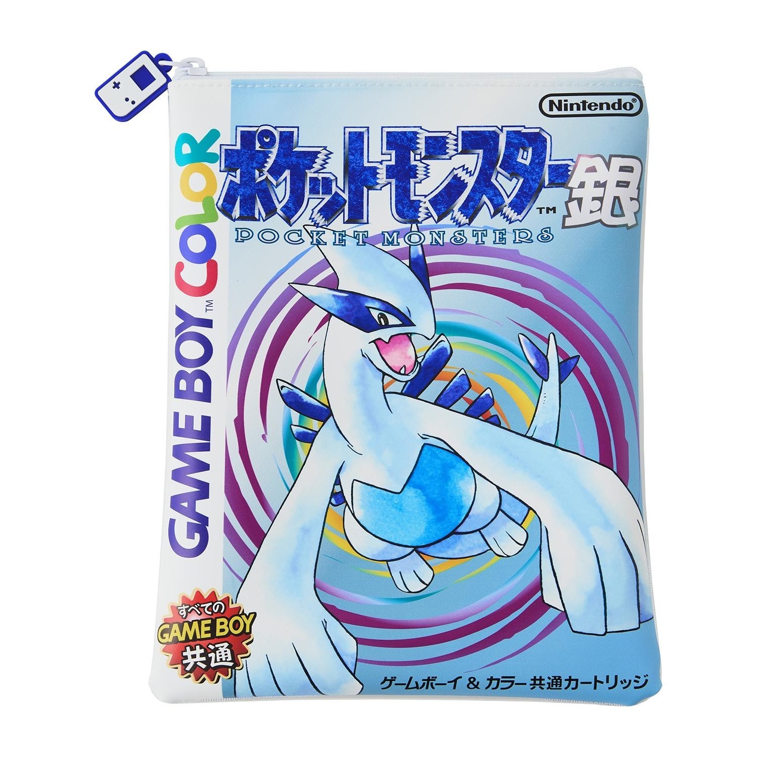 Pokemon Center T-Shirt & Pouch Set Silver Version Game Boy Official Japan M/L