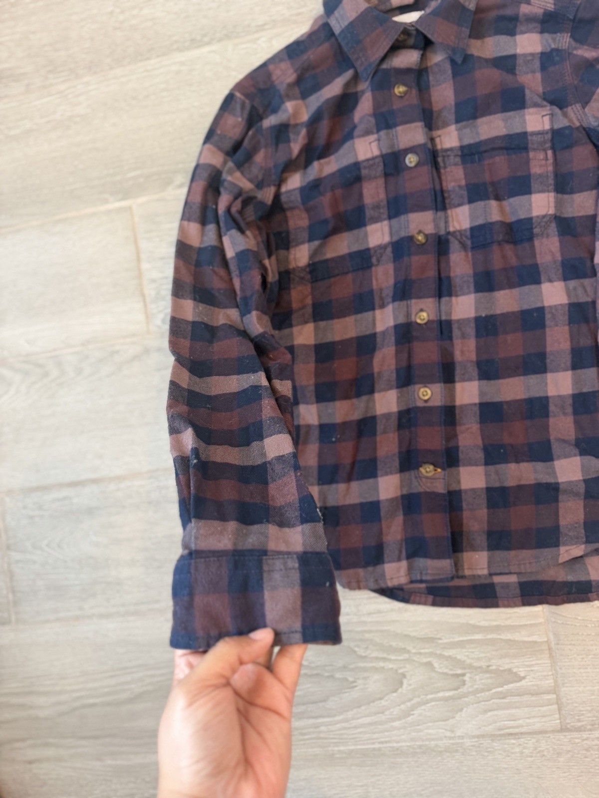 Carhartt Rugged Flex Hamilton Purple Flannel Button Down Long Sleeve Shirt