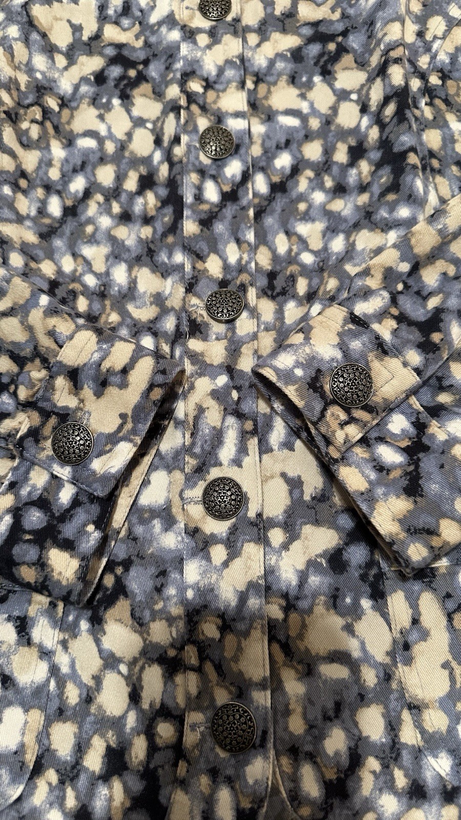 Christopher & Banks Jacket 6-Button Women XL Multicolor Abstract Long Sleeve
