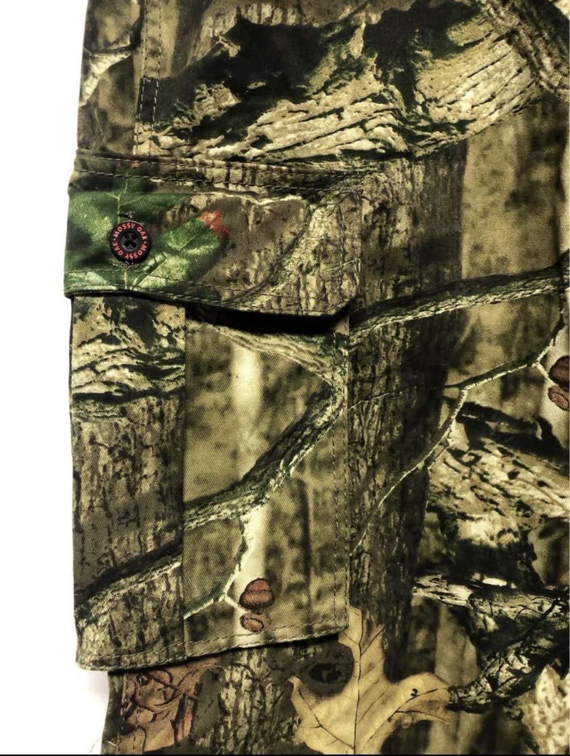 Mossy Oak Break-Up Infinity Camo Cargo Pants Women’s XL Adjustable Cuffs 40×32