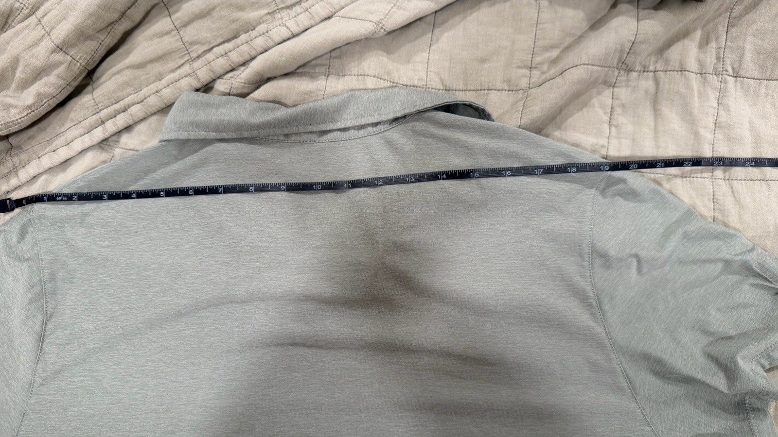 Vuori Strato Tech Polo – Men’s Large – Light Sage Green Heather