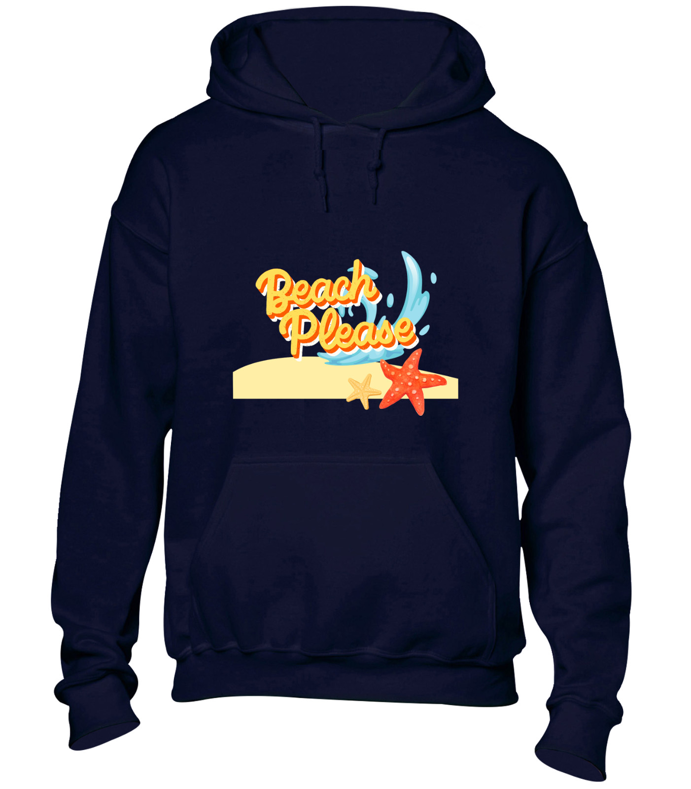 BEACH PLEASE HOODY HOODIE COOL SUMMER HOLIDAY CLOTHING CASUAL FASHION TOP