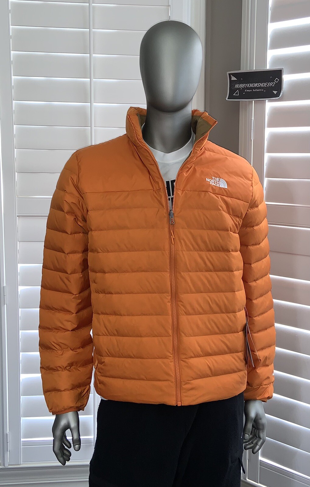 The North Face Mens Minoqua Insulated 550-Down FZ Puffer Jacket DSRT Orange NWT