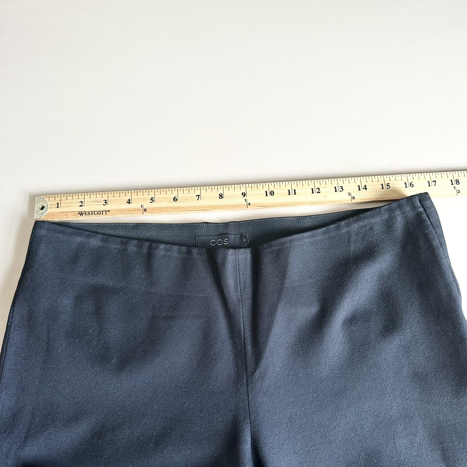 Cos Black Pants Side Zip Stretch Waist Women’s Size 42 (M/12)