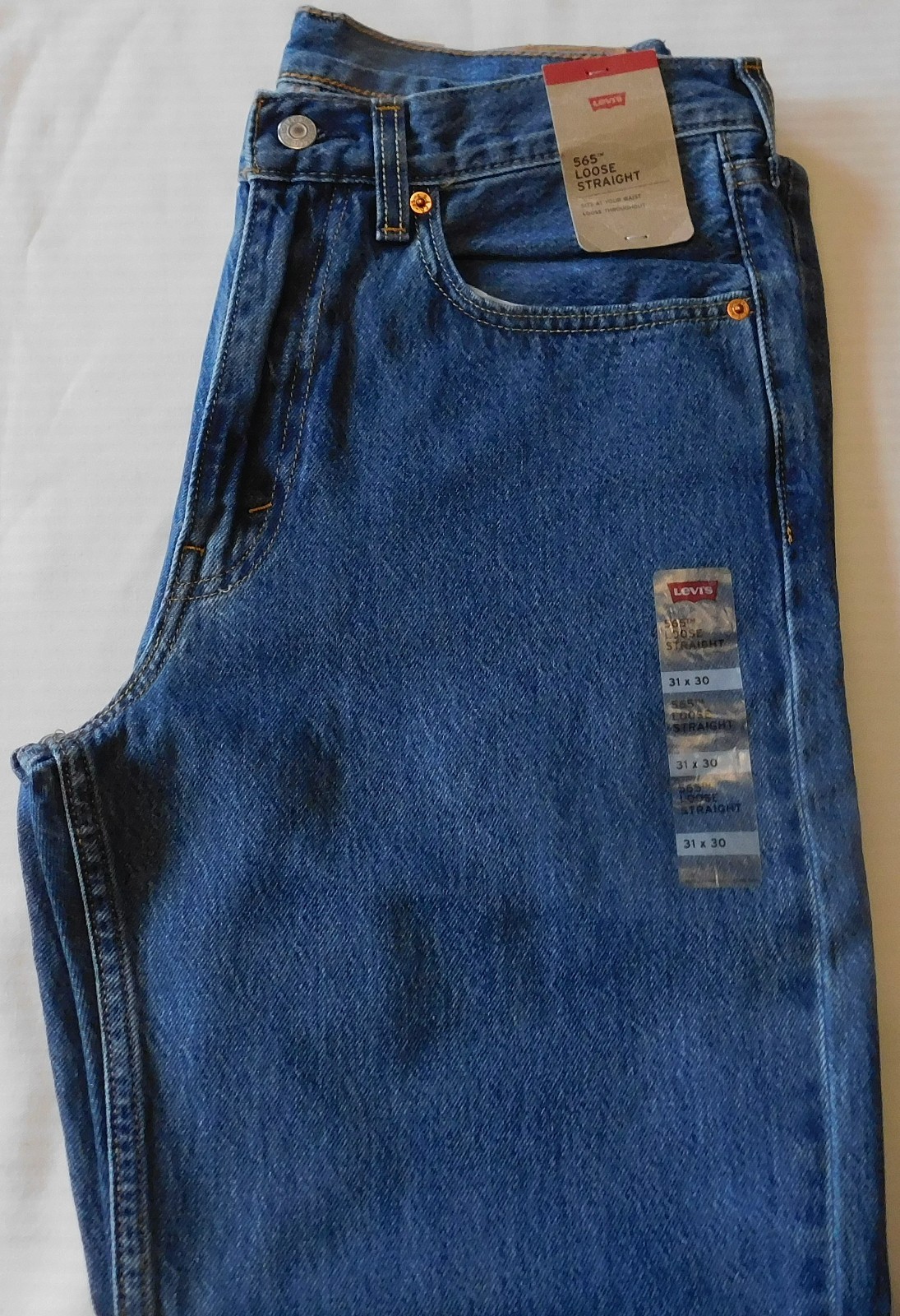 LEVIS 565 97′ Loose Straight Jeans Loose Throughout At Waist Props to You Blue