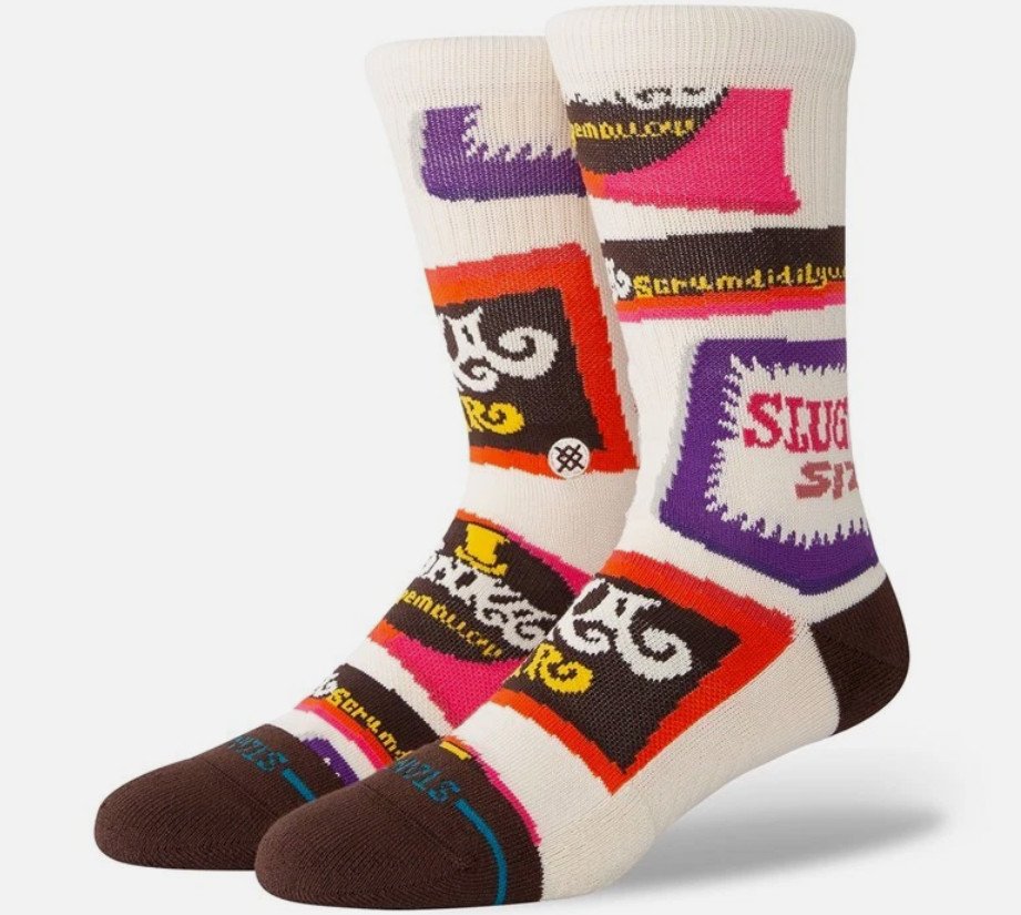 NWT Stance Wonka Bars Willy Wonka Chocolate Factory Crew Socks Men’s Large 9-13