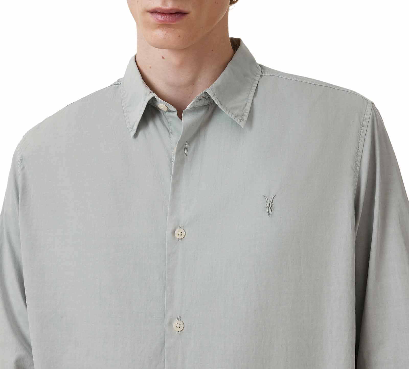 AllSaints MensCasual Shirttahoe Ls Shirtslate Greensmall Small