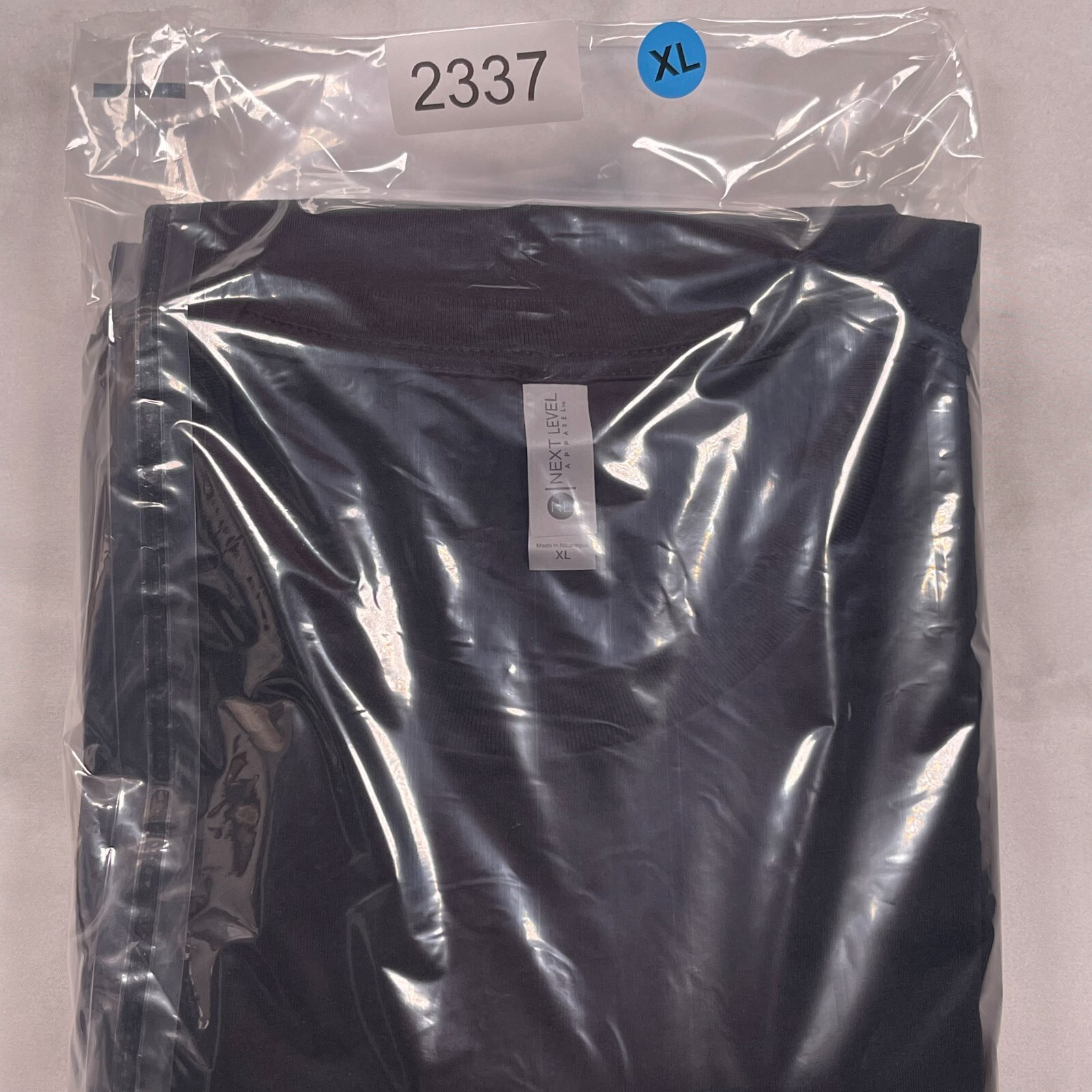 Lot of 3 Next Level Unisex Premium Black TShirts Plain Super Soft US Size XL
